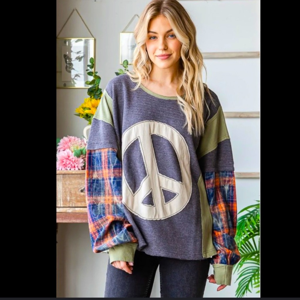 Colorful Peace Sign Sweater